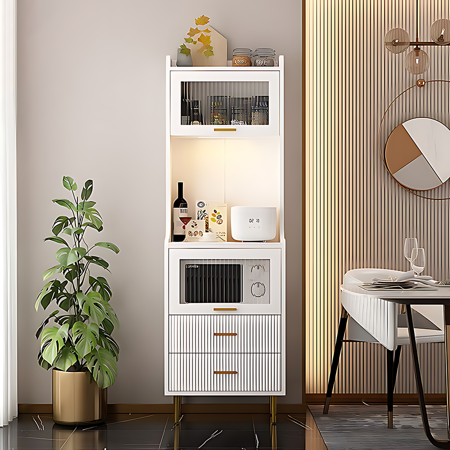 Modern Tall Sideboard Cabinet for Dining Rooms & Kitchens Zimasya