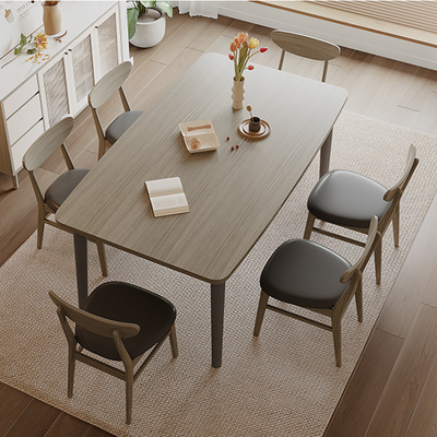 Dining Table with Rectangular, Oak & Spacious Desktop for Dining Room