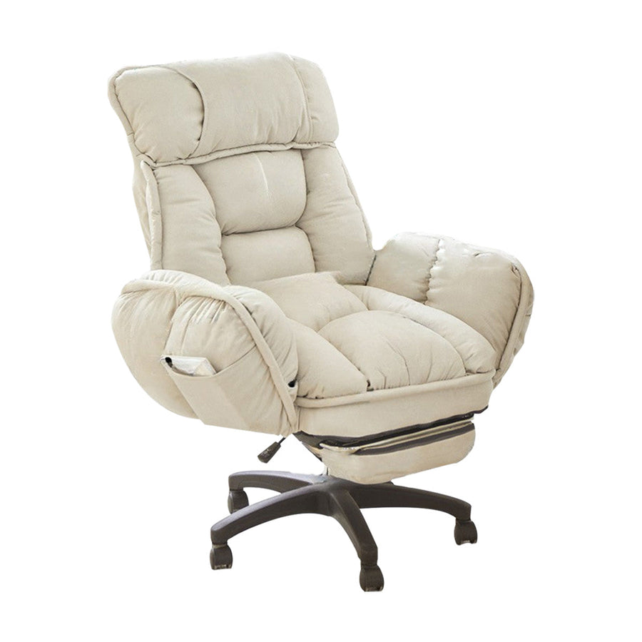 Modern Adjustable Computer Chair with Armrests & Footrest for Home