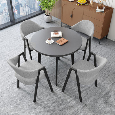 Modern Reception Table Set with 4 Chairs