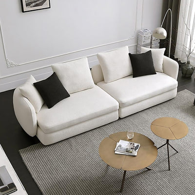 Velvet Sofa with Wood, Breathable & High-Density Foam