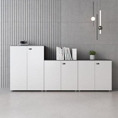 Modern Wooden Small Office Filing Cabinet with Combination Lock Zimasya