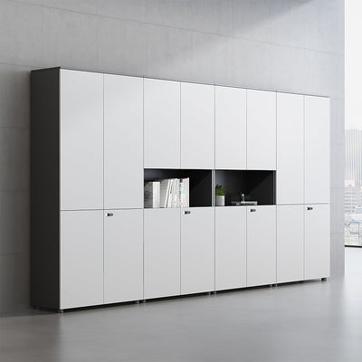 Minimalist Wooden Office Storage Cabinet with Combination Lock Zimasya
